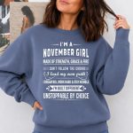 November Girl Unstoppable By Choice - Sweatshirt & Hoodie - Cozy & Soft