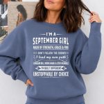 September Girl Unstoppable By Choice – Sweatshirt & Hoodie – Cozy & Soft