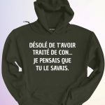HOODIE JE PENSAIS QUE TU SAVAIS